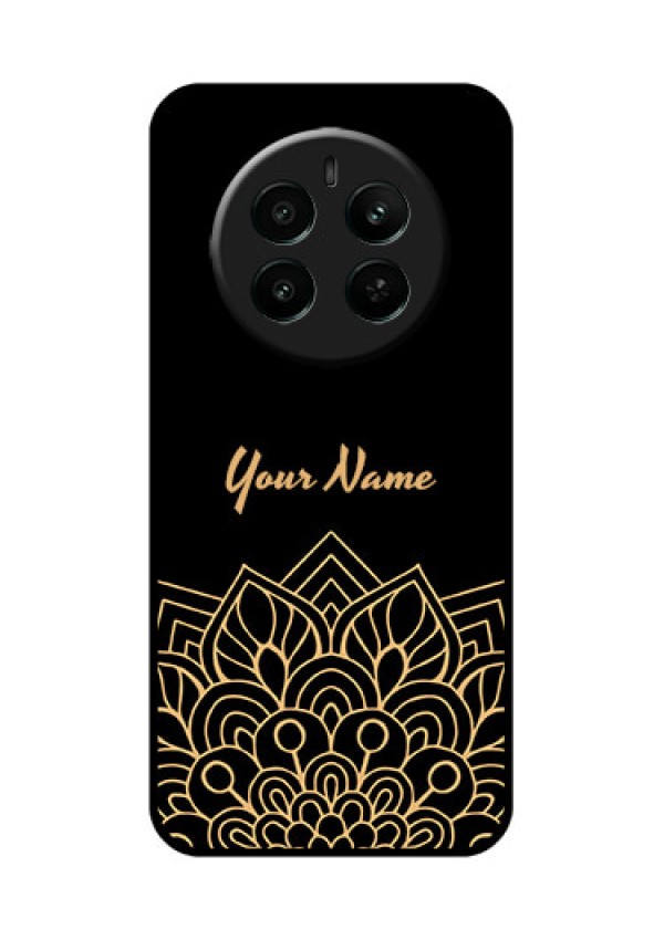 Realme P1 5G Custom Glass Phone Case - Golden Mandala Design