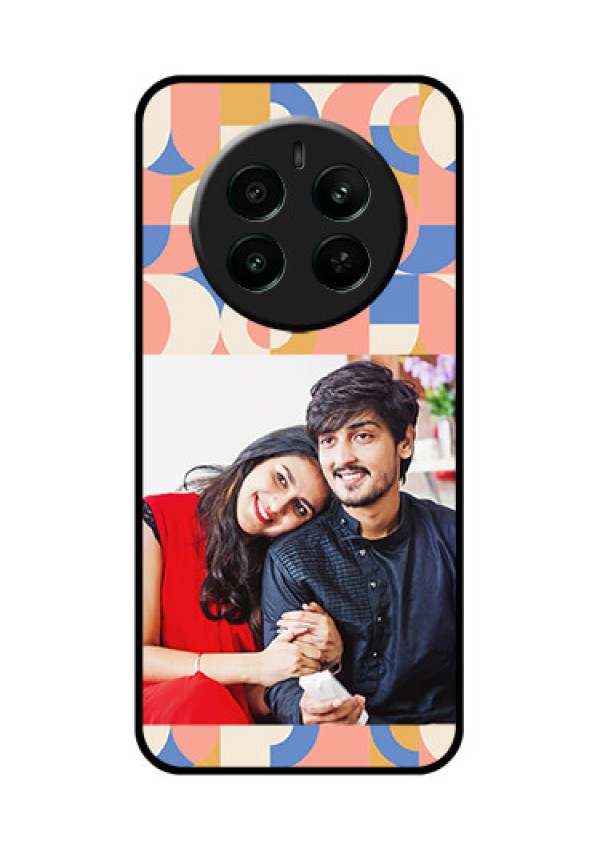 Realme P1 5G Custom Glass Phone Case - Semi - Circle Maze Pattern Design