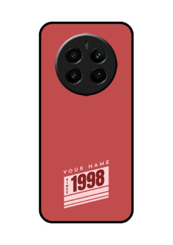 Realme P1 5G Custom Glass Phone Case - Red Custom Year Of Birth Design