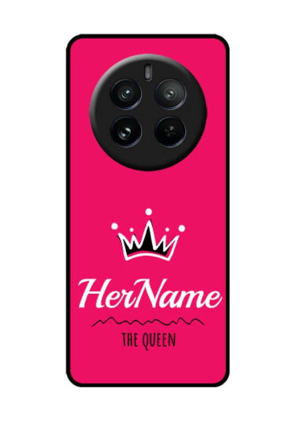 Realme P1 Pro 5G Custom Glass Phone CaseQueen With Name Design