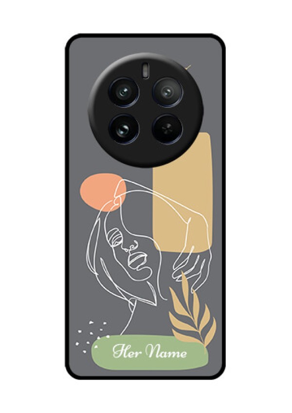 Realme P1 Pro 5G Custom Glass Phone CaseGazing Woman Line Art Design