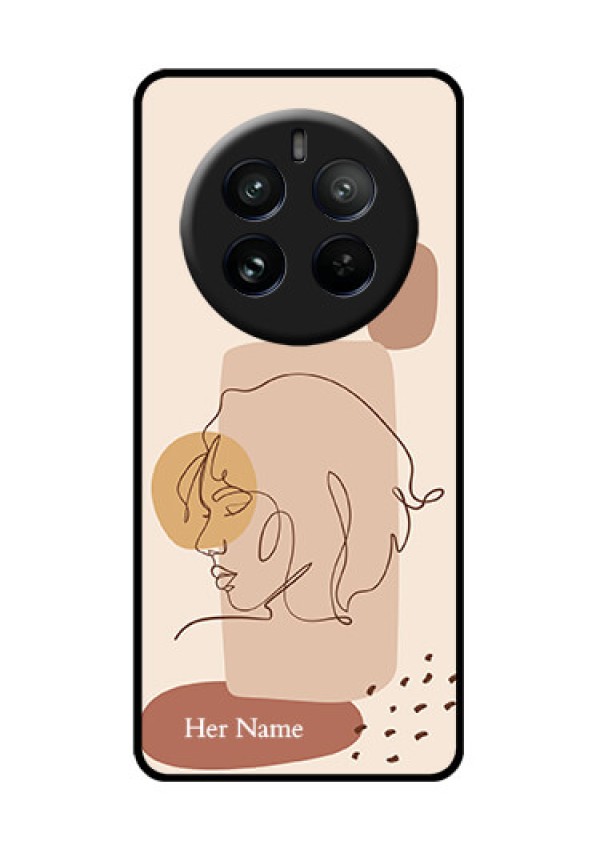 Realme P1 Pro 5G Custom Glass Phone CaseCalm Woman Line Art Design