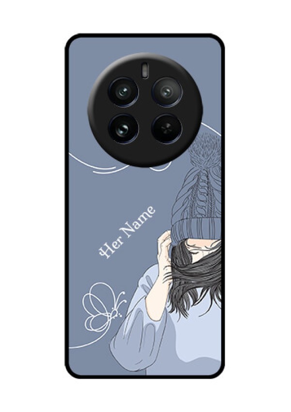 Realme P1 Pro 5G Custom Glass Phone CaseGirl In Winter Outfit Design