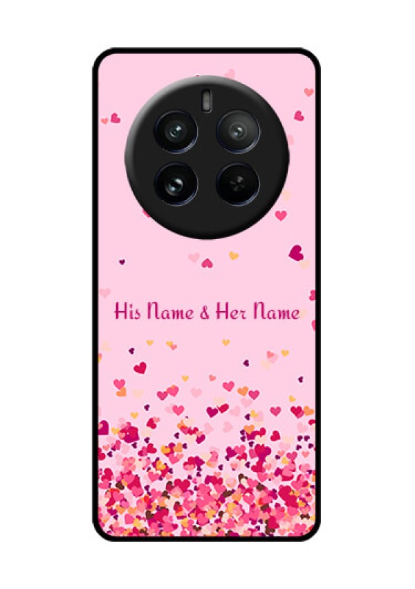 Realme P1 Pro 5G Custom Glass Phone CaseFloating Hearts Design