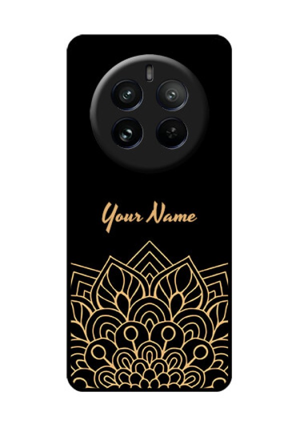Realme P1 Pro 5G Custom Glass Phone CaseGolden Mandala Design