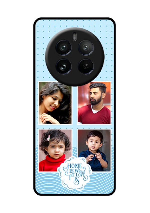 Realme P1 Pro 5G Custom Glass Phone CaseCute Love Quote With 4 Pic Upload Design