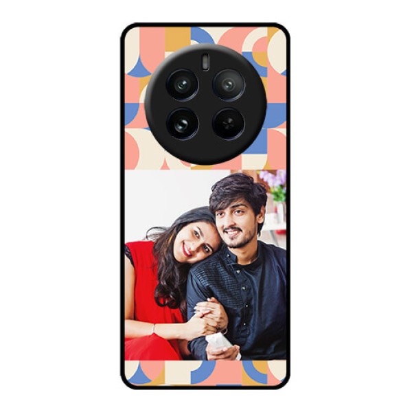 Realme P1 Pro 5G Custom Glass Phone CaseSemi - Circle Maze Pattern Design