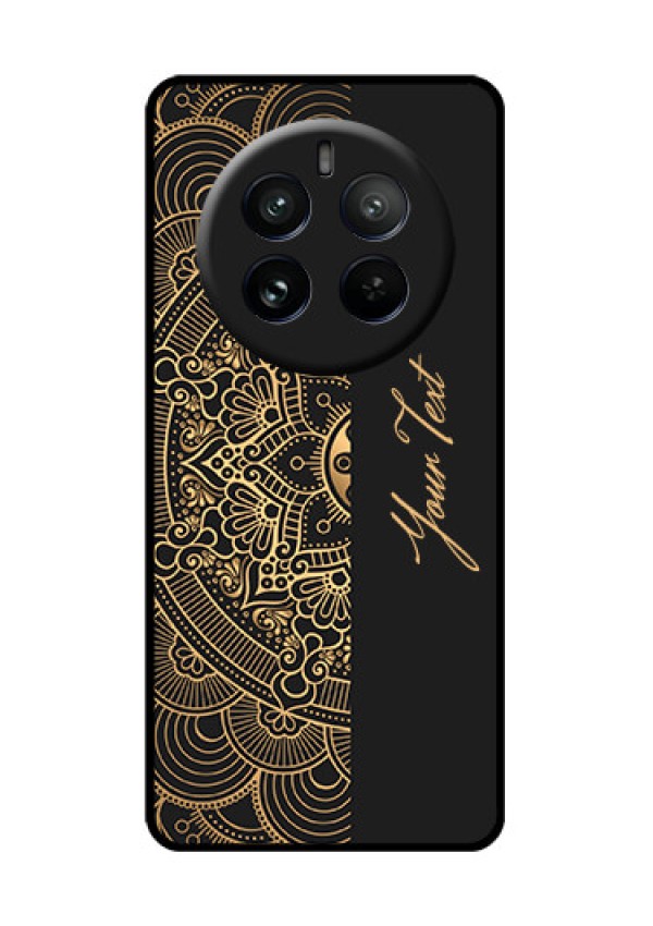 Realme P1 Pro 5G Custom Glass Phone CaseMandala Art With Custom Text Design