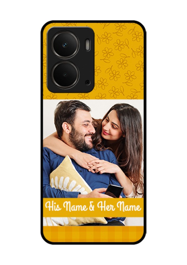 Realme P3 5G Custom Glass Phone Case - Yellow Floral Design
