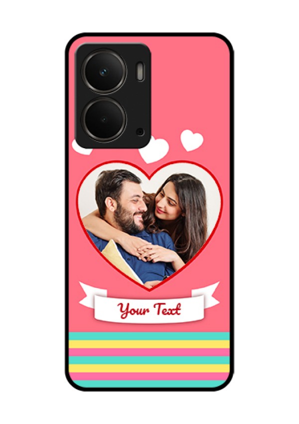 Realme P3 5G Custom Glass Phone Case - Love Shapes Doodle Design