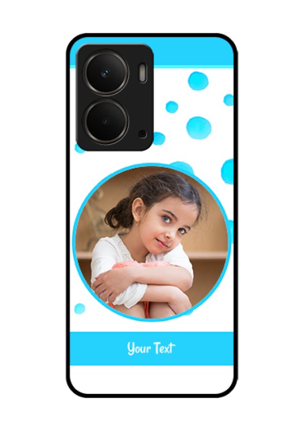 Realme P3 5G Custom Glass Phone Case - Blue Bubbles Pattern Design