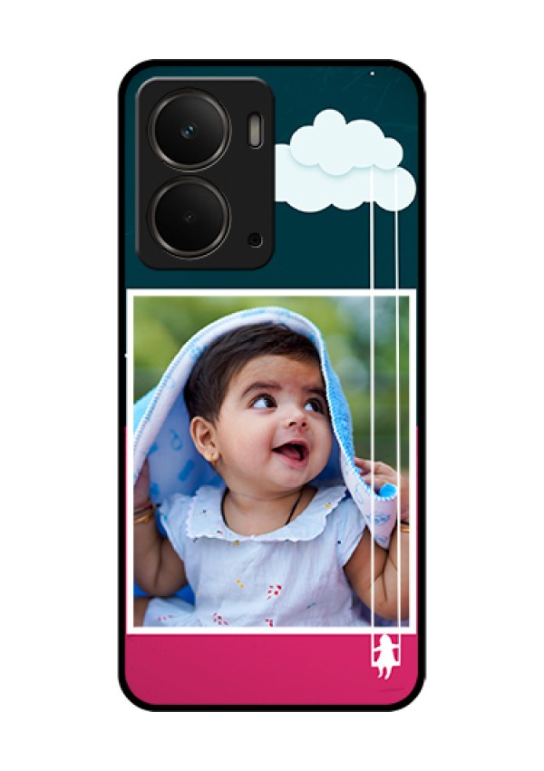 Realme P3 5G Custom Glass Phone Case - Cute Girl With Cloud Design