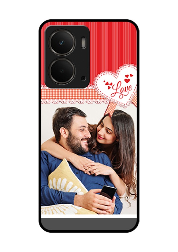 Realme P3 5G Custom Glass Phone Case - Red Love Pattern Design