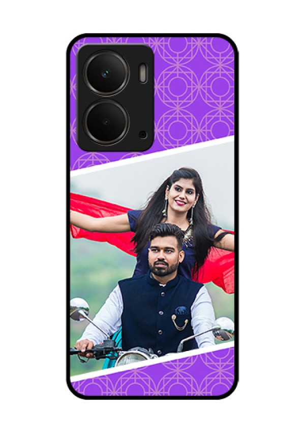 Realme P3 5G Custom Glass Phone Case - Violet Color Pattern Design