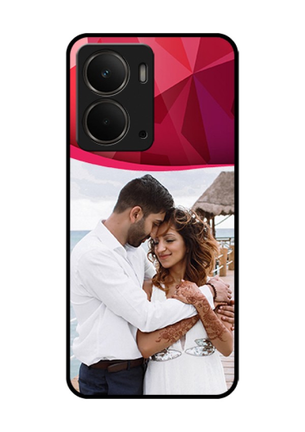 Realme P3 5G Custom Glass Phone Case - Red Abstract Design