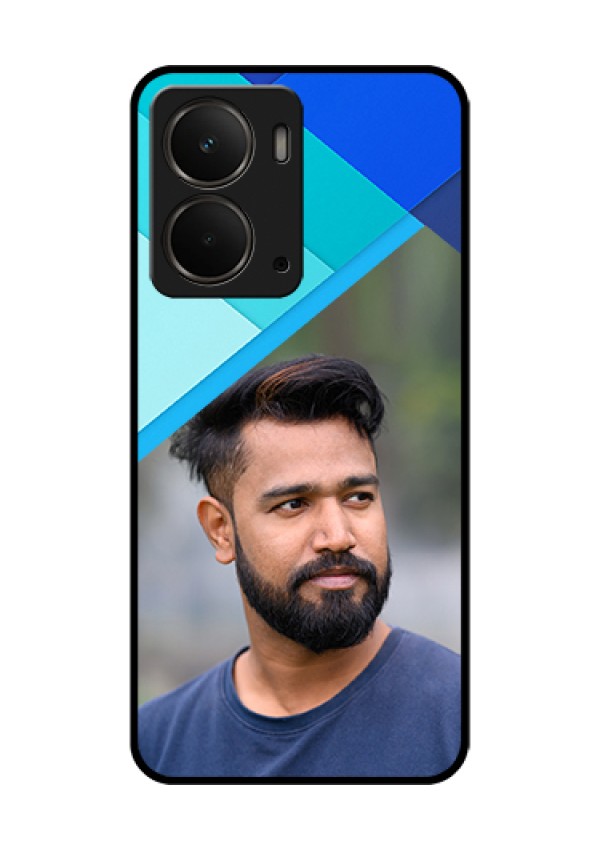 Realme P3 5G Custom Glass Phone Case - Blue Pattern Design