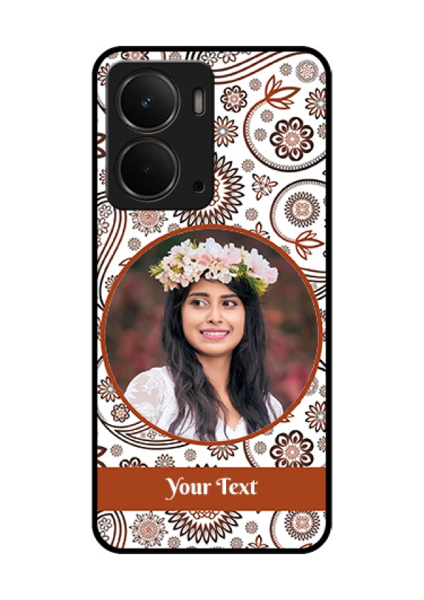 Realme P3 5G Custom Glass Phone Case - Abstract Flower Design