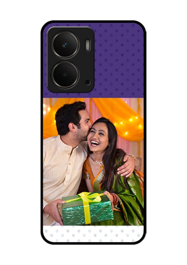 Realme P3 5G Custom Glass Phone Case - Violet Colored Pattern Design