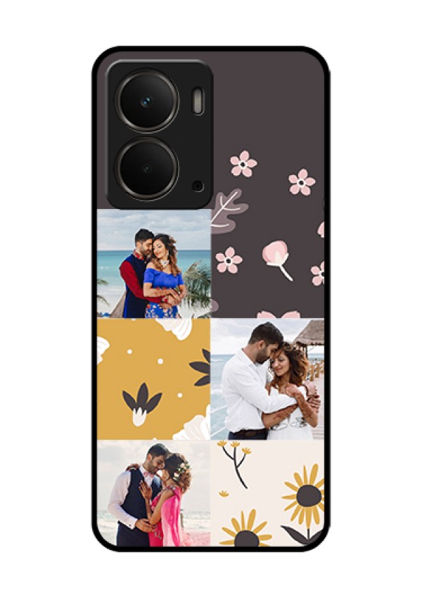 Realme P3 5G Custom Glass Phone Case - 3 Images With Floral Design