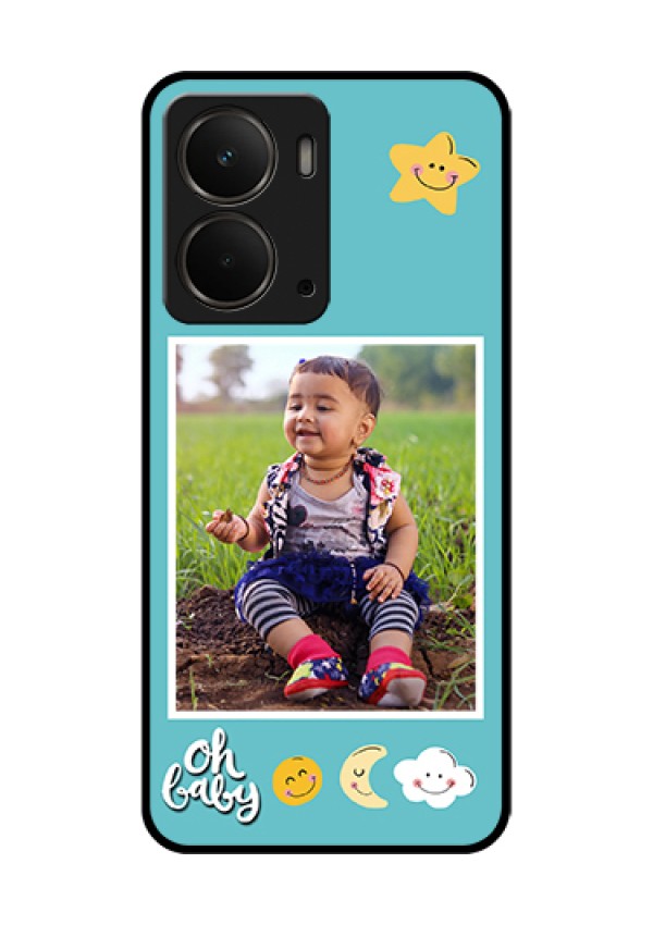 Realme P3 5G Custom Glass Phone Case - Smiley Kids Stars Design