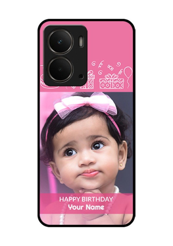 Realme P3 5G Custom Glass Phone Case - With Birthday Line Art Design