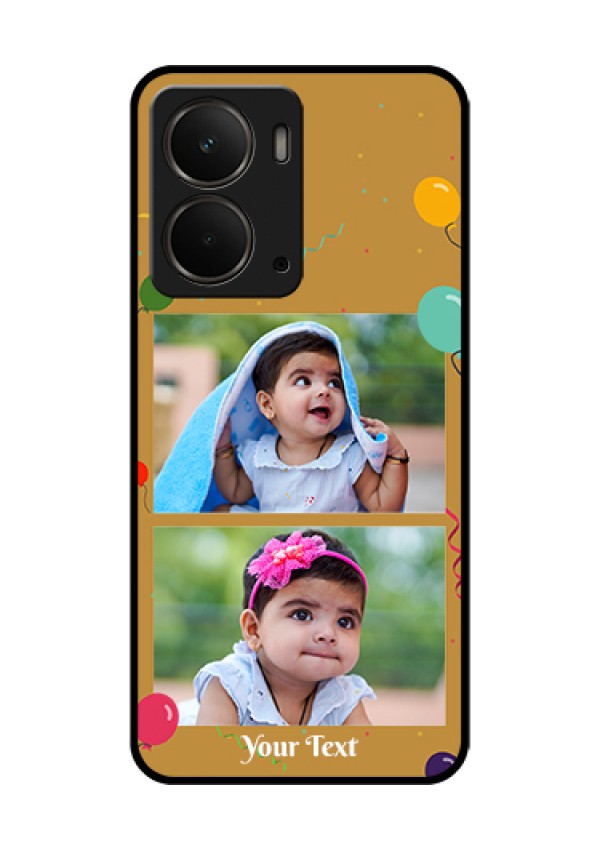 Realme P3 5G Custom Glass Phone Case - Image Holder With Birthday Celebrations Design