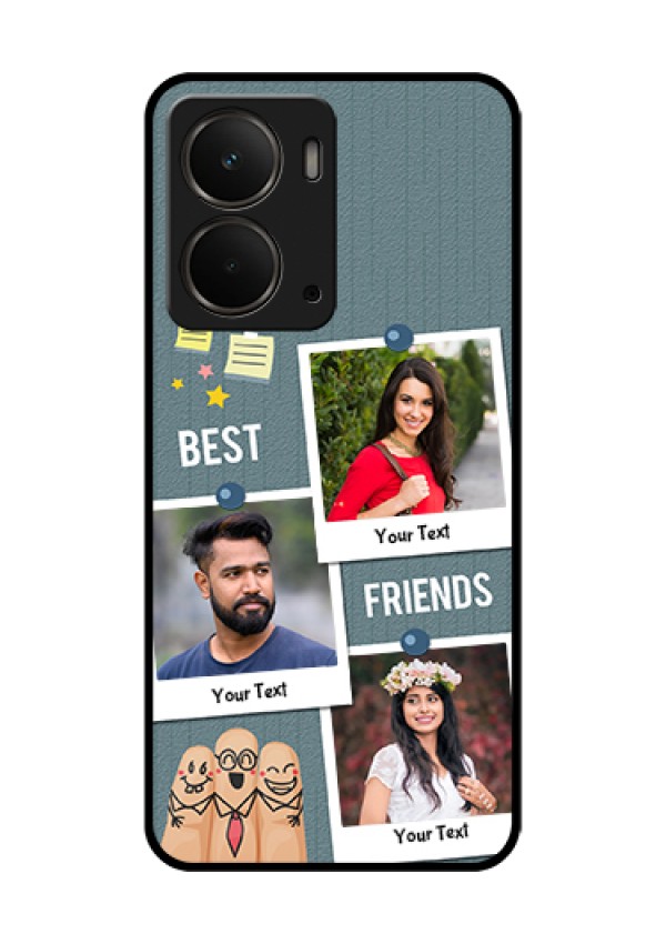 Realme P3 5G Custom Glass Phone Case - Sticky Frames And Friendship Design
