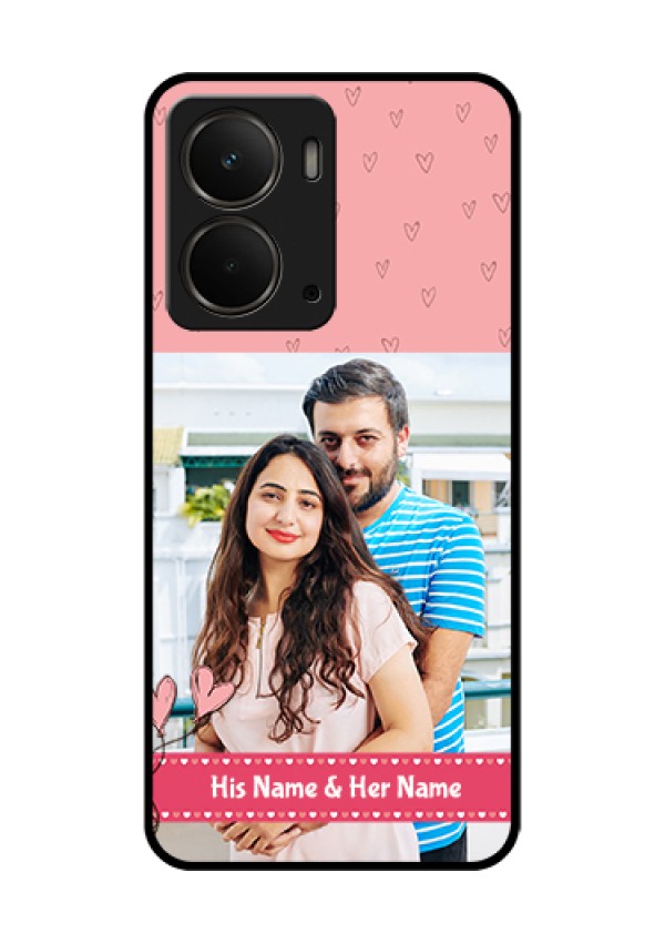 Realme P3 5G Custom Glass Phone Case - Love Design Peach Color