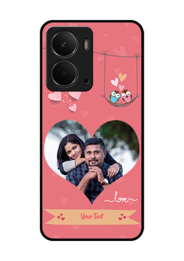 Realme P3 5G Custom Glass Phone Case - Peach Color Love Design
