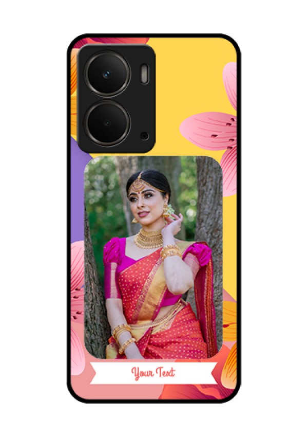 Realme P3 5G Custom Glass Phone Case - 3 Image With Vintage Floral Design