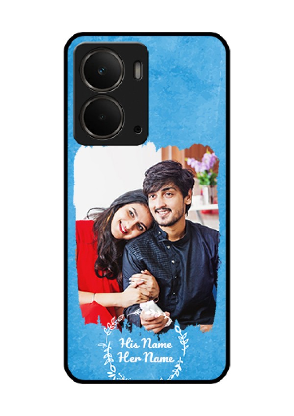 Realme P3 5G Custom Glass Phone Case - Blue Color Vintage Design