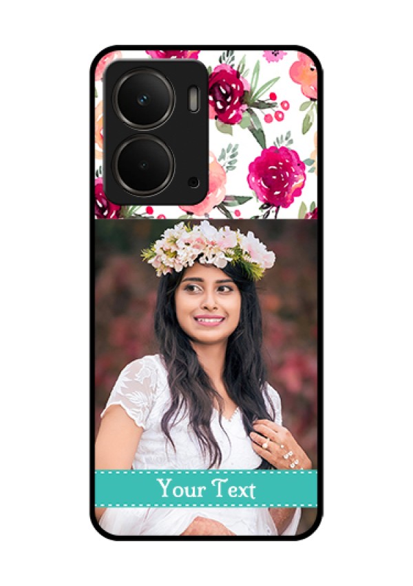 Realme P3 5G Custom Glass Phone Case - Water Colors Floral Design