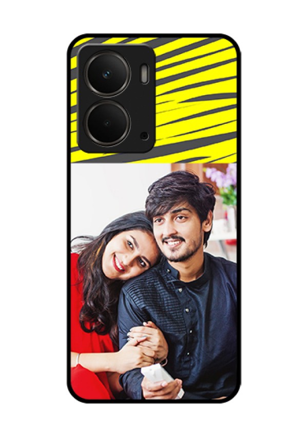 Realme P3 5G Custom Glass Phone Case - Yellow Abstract Design
