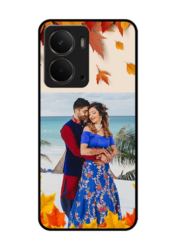 Realme P3 5G Custom Glass Phone Case - Autumn Maple Leaves Design