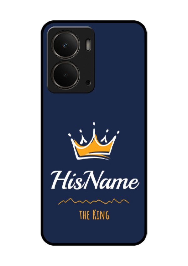 Realme P3 5G Custom Glass Phone Case - King With Name Design