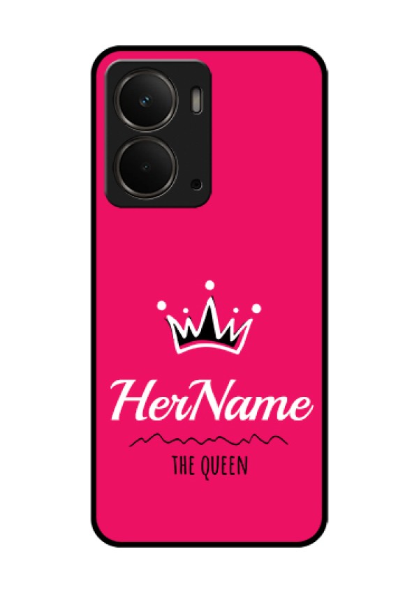 Realme P3 5G Custom Glass Phone Case - Queen With Name Design