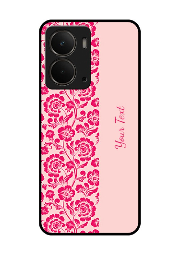 Realme P3 5G Custom Glass Phone Case - Attractive Floral Pattern Design