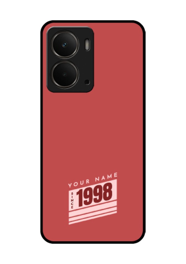Realme P3 5G Custom Glass Phone Case - Red Custom Year Of Birth Design