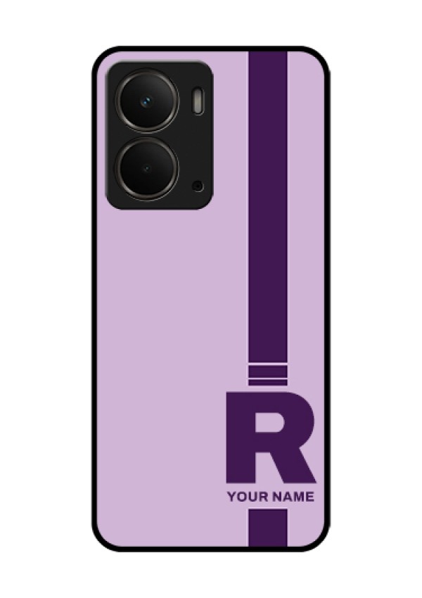 Realme P3 5G Custom Glass Phone Case - Simple Dual Tone Stripe With Name Design