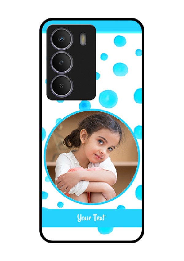 Realme P3 Lite 5G Custom Glass Phone Case - Blue Bubbles Pattern Design