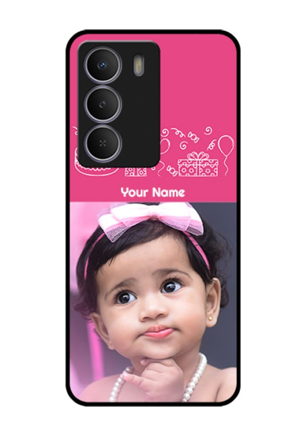 Realme P3 Lite 5G Custom Glass Phone Case - With Birthday Line Art Design