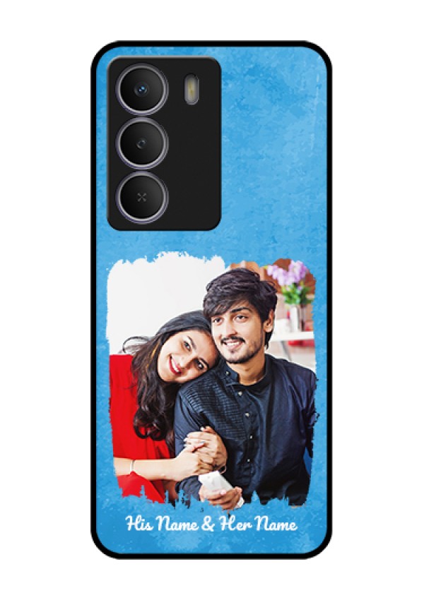 Realme P3 Lite 5G Custom Glass Phone Case - Blue Color Vintage Design