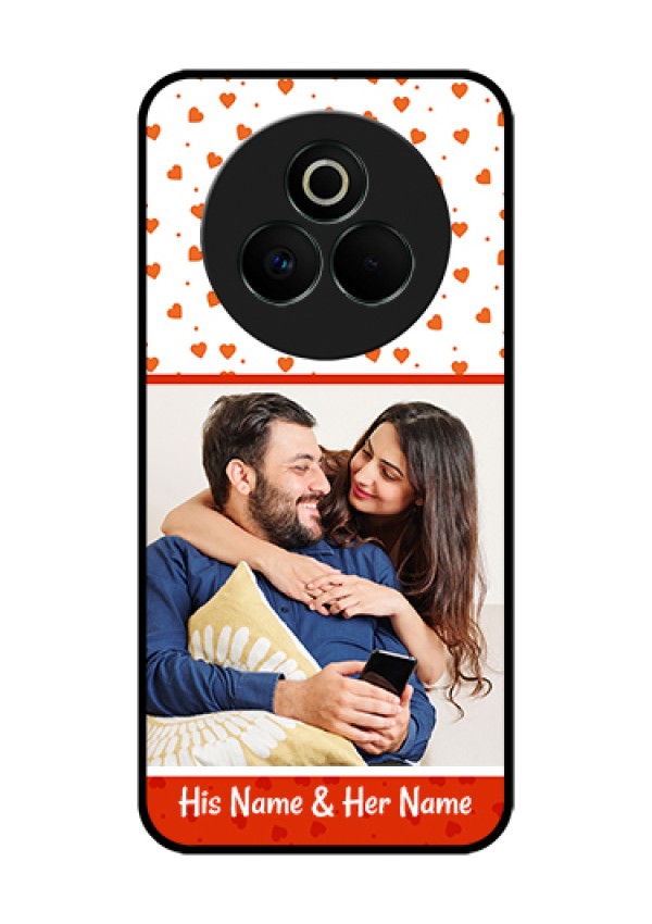 Realme P3 Pro 5G Custom Glass Phone Case - Orange Love Symbol Design