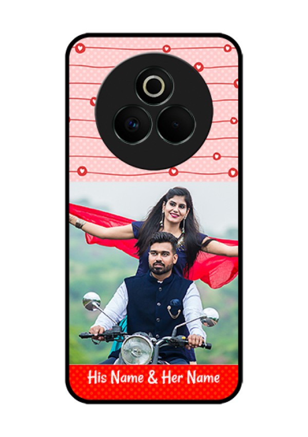 Realme P3 Pro 5G Custom Glass Phone Case - Red Pattern Case Design