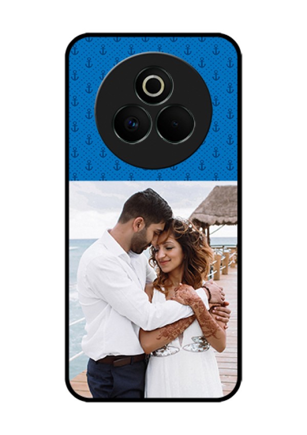 Realme P3 Pro 5G Custom Glass Phone Case - Blue Anchors Design