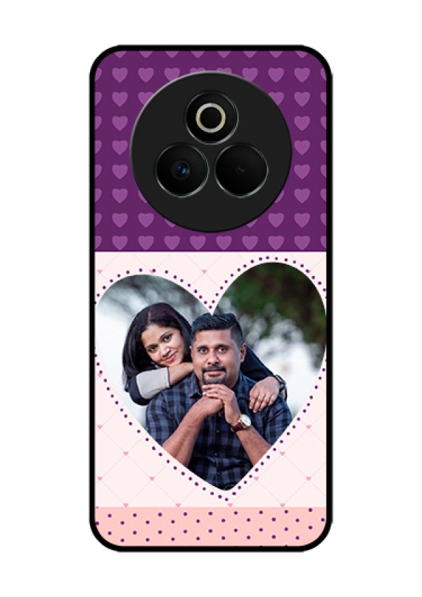 Realme P3 Pro 5G Custom Glass Phone Case - Violet Love Dots Design