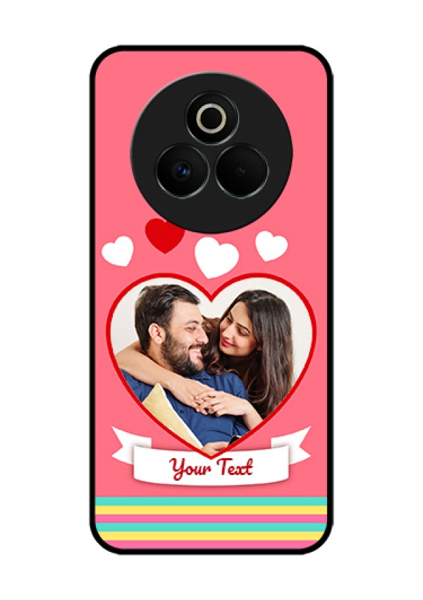 Realme P3 Pro 5G Custom Glass Phone Case - Love Shapes Doodle Design