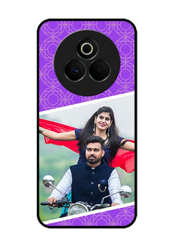 Realme P3 Pro 5G Custom Glass Phone Case - Violet Color Pattern Design