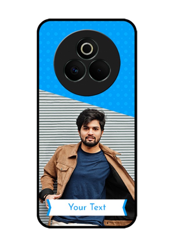 Realme P3 Pro 5G Custom Glass Phone Case - Simple Blue Color Design