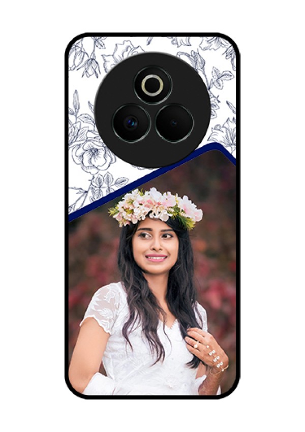 Realme P3 Pro 5G Custom Glass Phone Case - Classy Floral Design